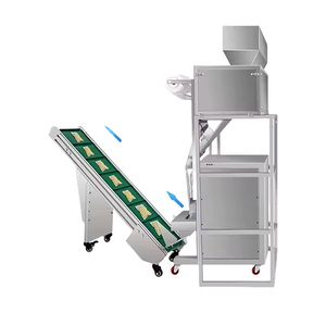 Transportador automático de polvo y gránulos para envasado de alimentos, elevador inclinado con cinta transportadora y tolva - Product Image 3