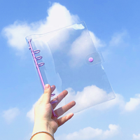 Classeur à dossiers A5, sacs de documents en PP transparents pour les fournitures scolaires et les accessoires de bureau, organisateur de papier