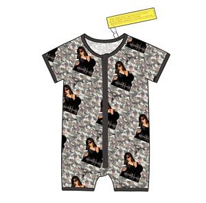 Coleção de Macacões de Bebê Bamboo Pop Star & Music Vibe, Pijamas Personalizados com Impressão de Fotos em Colagem - Product Image 4
