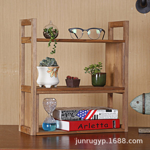 Modern Minimalist Wooden Desktop <b>Storage</b> Rack 3 Tier Bamboo Wood Color Standing Office Organizer for <b>Files</b> and Miscellaneous - Product Image 4