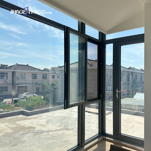 Nuovo Design Finestra a Battente in Alluminio con Taglio Termico e Isolamento Acustico, Vetro Temperato, Colore Personalizzato per Edifici - Product Image 2