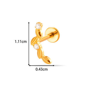 Astm F136 Titanium Piercing Lip Stud Intern Draadloos Labret Piercing Verschillende Stijlen Tragus Oor Piercing Sieraden - Product Image 4