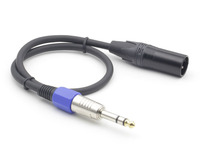 Câble audio vidéo professionnel LY-6370 classique 6,35 mm TS vers XLR en cuivre pur avec gaine en PVC pour microphone et haut-parleur