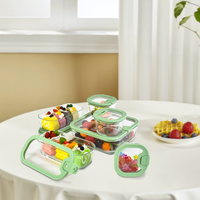 Boîte à lunch personnalisée micro-ondable avec couvercle Nouveau design Ensemble de récipients de stockage en verre pour la conservation des aliments au restaurant