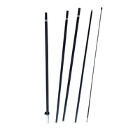Kit de Herrajes para Bandera Publicitaria Exterior, Mástil de Bandera de Playa, Flexible, Portátil, Resistente al Viento, de Fibra de Vidrio, con Forma de Lágrima