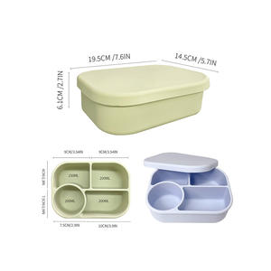 Boîte à bento en gros, boîte à lunch pour adultes, contenants à lunch personnalisés pour enfants pour l'école avec 4 compartiments, compatible micro-ondes - Product Image 2