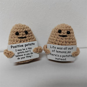 Cổ vũ Quà Tặng Crochet <span class=keywords><strong>pickle</strong></span> Búp bê đồ chơi tích cực khoai tây khẳng định thẻ ngâm dưa chuột đan cảm xúc may dệt đồ chơi - Product Image 2