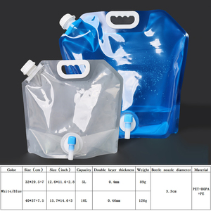 <span class=keywords><strong>Bolsa</strong></span> <span class=keywords><strong>de</strong></span> <span class=keywords><strong>Agua</strong></span> Plegable Portátil para Camping y Senderismo, Gran Capacidad <span class=keywords><strong>de</strong></span> 5 Litros con Válvula para <span class=keywords><strong>Agua</strong></span>, Leche y Bebidas, Disponible en Stock - Product Image 6