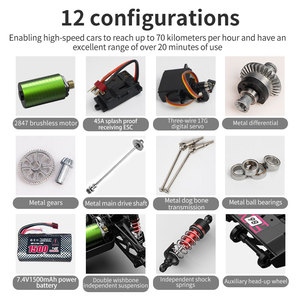 Camion monstre RC 4x4 1:16 avec moteur brushless - Moteur brushless 2847, contrôle synchronisé à l'échelle réelle 2.4G - Product Image 6