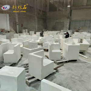 New Magic Stone Prefabricated Concrete Garden <b>Sofa</b> Set UHPCGRC <b>Material</b> Customizable Outdoor Terrace Furniture - Product Image 4