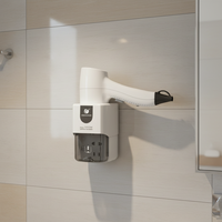 Hotel-Spezial-Haartrockner, tragbarer Wand-Haartrockner für den Haushalt, leistungsstarker Haartrockner für die Toilette, bohrfreie Montage, starke Windgeschwindigkeit, schnelles Trocknen der Haare
