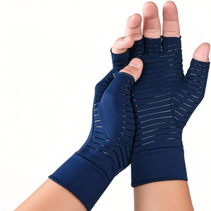 High Quality Gym Sports Hands Copper Compression Arthritis <strong>Carpal</strong> <strong>Tunnel</strong> Fingerless <strong>Gloves</strong> - Product Image 4