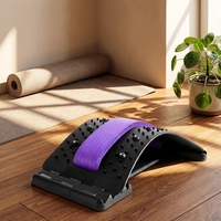 Étireur dorsal pour soulager la douleur, soutien dorsal multi-niveaux, points d'acupression, correcteur de posture, matériau ABS/PP/TPR/PU, massage