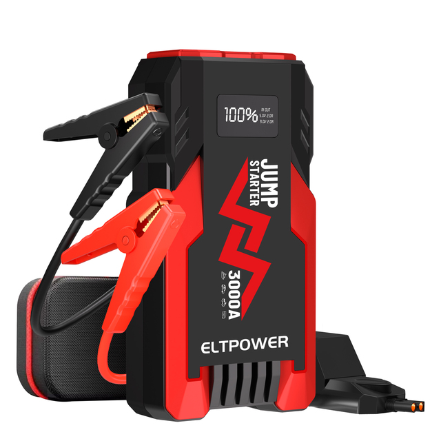 Portable 8000mAh 12V Car Jump Starter Emergency Vehicle Power Supply 2000A Peak Current for Truck & Motorcycle Emergency Tools