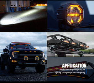 Đèn sương mù <span class=keywords><strong>LED</strong></span> Aurora New Patent 6 inch, đèn chiếu sáng địa hình 4x4 cho xe ATV, xe tải - Product Image 5