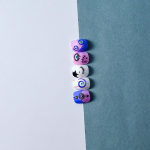 สติ๊กเกอร์ติดเล็บลายตาปีศาจสีน้ำเงิน สไตล์ดีไซเนอร์ แบบติดเอง สำหรับตกแต่งเล็บ ทำเล็บ DIY สำหรับร้านทำเล็บ - Product Image 5