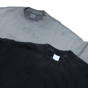 High Street Custom Men's T-Shirts Oversized Loose Heavyweight 220g 100% Cotton Solidt-shirts - Product Image 5