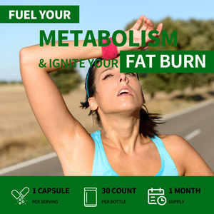 חם מכירת מבער קפסולות פטל קטונים מורכבים עם תמצית תה ירוק תומך בניהול משקל חילוף חומרים בריא - Product Image 2