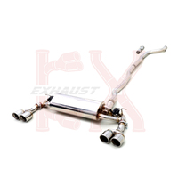 Système d'échappement en acier inoxydable 304 pour BMW Série 5 F10 535i 525i 520i 528i, comprenant un tube intermédiaire et un tuyau d'échappement arrière