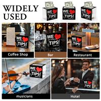 Acryl spitzen glas für Barkeeper, Musiker und Fahrer-6x4x5 Zoll Gelds ammel box für Restaurants und Bars