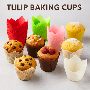 Maisbakery tùy chỉnh màu nâu không thấm mỡ Giấy nướng ly Tulip <span class=keywords><strong>Muffin</strong></span> trường hợp dùng một lần <span class=keywords><strong>muffin</strong></span> cupcake wrappers bánh công cụ - Product Image 4