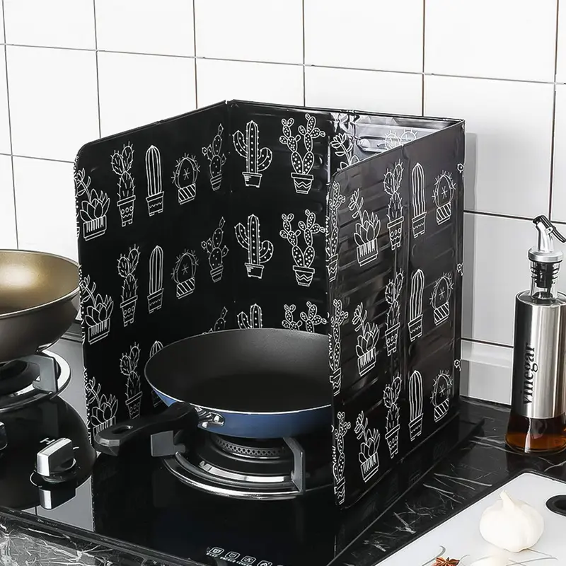 Aluminium Foil Oil Splatter Guard Plate Gas Stove Splash Proof Screen Baffle Home Kitchen Accessories Cooking Tools Gadgets 1pc