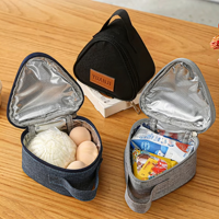 Sac isotherme portable en aluminium triangulaire personnalisé pour boîte à bento d'étudiant, sac de transport et de rangement