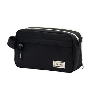 Оптовая продажа, в наличии, студенческий Многофункциональный двухслойный холщовый пенал на молнии, индивидуальный небольшой минимальный заказ - Product Image 5