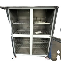 Réfrigérateur industriel vertical en acier inoxydable à double porte, certifié Energy Star, sans givre