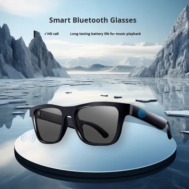 Wireless AI Smart Audio Glasses (Sunglasses Style) Earphone Translation Calling Music Navigation Voice Assistant Touch Control