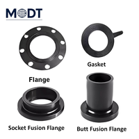 DN315 Vente en gros Adaptateur de raccords de tuyauterie en HDPE de grande taille Brides en acier lâche de haute qualité avec anneaux de secours et joints en caoutchouc