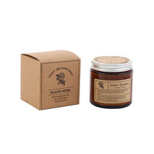 Barattolo marrone scuro nordico fatto a mano candele profumate di cera profumate profumo di vetro candele - Product Image 1