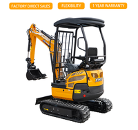 Rhinoceros XN18 1T 1 7T 2T 2 5T Jardin hydraulique sur chenilles 360 Micro Digger Small Bagger Compact Escavator Mini digger nouveau utilisé