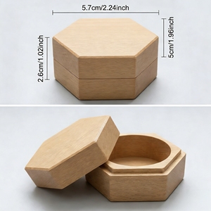 Caja de madera personalizada para anillos, mini caja para anillos de compromiso, caja para anillos de boda, elegante y retro. - Product Image 3