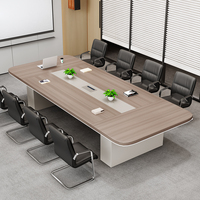 Bureaux à tiroirs de luxe sur mesure Bureaux en bois de noyer Table ovale de conférence pour réunion de formation Ensemble table de conférence et chaises
