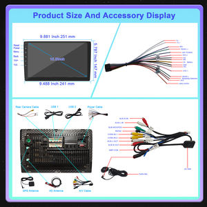 Radio Estéreo Universal para Auto <span class=keywords><strong>Android</strong></span> de 9 Pulgadas con Navegación GPS, CarPlay Inalámbrico, <span class=keywords><strong>Android</strong></span> Auto, Pantalla Táctil, Reproductor Multimedia Bluetooth - Product Image 6