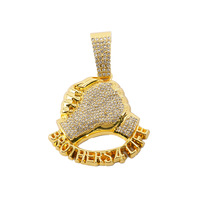 Collier pendentif lettre Hip Hop en alliage, style punk américain vintage, pour hommes et femmes, accessoires