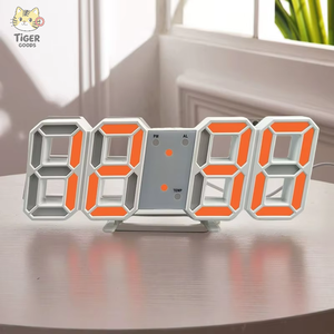 3D LED <strong>Digital</strong> <strong>Clock</strong> <strong>Wall</strong> Deco Glowing Night Mode Adjustable Electronic Table <strong>Clock</strong> <strong>Wall</strong> <strong>Clock</strong> Decoration Living Room LED - Product Image 1