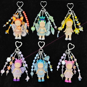 New sonny angel Beaded mobile phone lanyard custom metal keychain sonny angel clothes Custom Pants hand knit set wholesale - Product Image 2