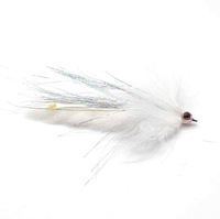 #2/0 Pêche à la mouche Bunny Tail Streamer avec masque Head 3D Epoxy Fish Eyes Saltwater Fly Bass Pike Musky Steelhead Fishing Lure Bait