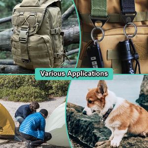 Pack Inch Triangle D Rings Metal Triangle Buckles For Dog Tag Clip Adjuster <b>Purse</b> Strap Paracord Keychain Lanyard Bag Hardware K - Product Image 6