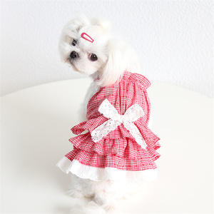 Vestido de algodón para mascotas, <span class=keywords><strong>ropa</strong></span> <span class=keywords><strong>barata</strong></span> de verano para perros pequeños - Product Image 4