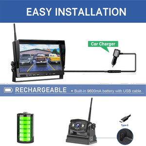 Độ phân giải cao 10 inch 24V DC không dây từ xe tải đảo ngược máy ảnh không thấm nước và tầm nhìn ban đêm màn hình - Product Image 5