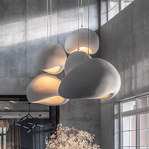 Nordic Cream Style Designer Restaurant Chandelier Hall Study <span class=keywords><strong>Dormitorio</strong></span> Lámpara colgante Personalidad creativa Wabi-Sabi Iluminación colgante - Product Image 3
