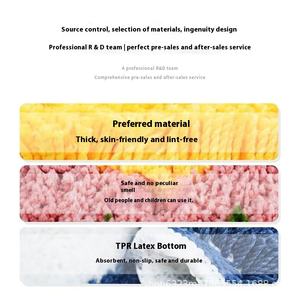 Alfombrillas de puerta modernas de flocado absorbentes antideslizantes de secado rápido gruesas de tamaño pequeño para suelos de cocina de dormitorio con respaldo antideslizante - Product Image 4