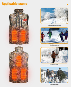 <span class=keywords><strong>Gilet</strong></span> de <span class=keywords><strong>chasse</strong></span> <span class=keywords><strong>chauffant</strong></span> pour l'extérieur en hiver, camouflage, batterie électrique rechargeable - Product Image 4