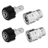 Haute efficacité en acier inoxydable 1/4 connexion rapide prise de courant prise outils de nettoyage de voiture-pistolet à eau accessoire de nettoyeur haute pression