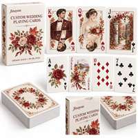 Cartes à jouer personnalisées pour mariage, portrait de couple en aquarelle, jeu de cartes en papier style tarot pour cadeaux de mariage