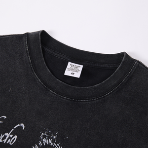 Camiseta de Diseño de Alta Calidad con Estampado Gráfico DTG, Estilo Vintage, Holgada, Lavada al Ácido, para Hombre - Product Image 2