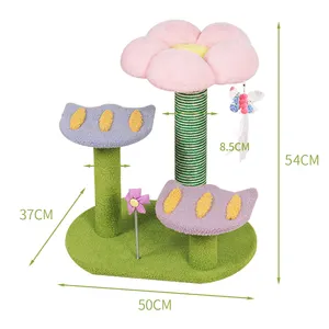 Fabricant en gros arbre de tour de chat de conception de fleur personnalisée